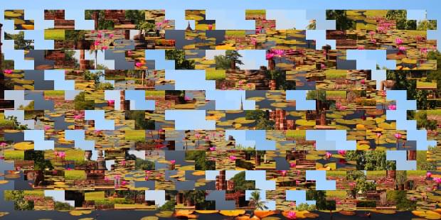 Puzzleheap. Много разных головоломок. Кучка пазлов пейзаж. Коврик косынка куча пазлов. Puzzleheap панорама № 4254841 как выглядит фотография.
